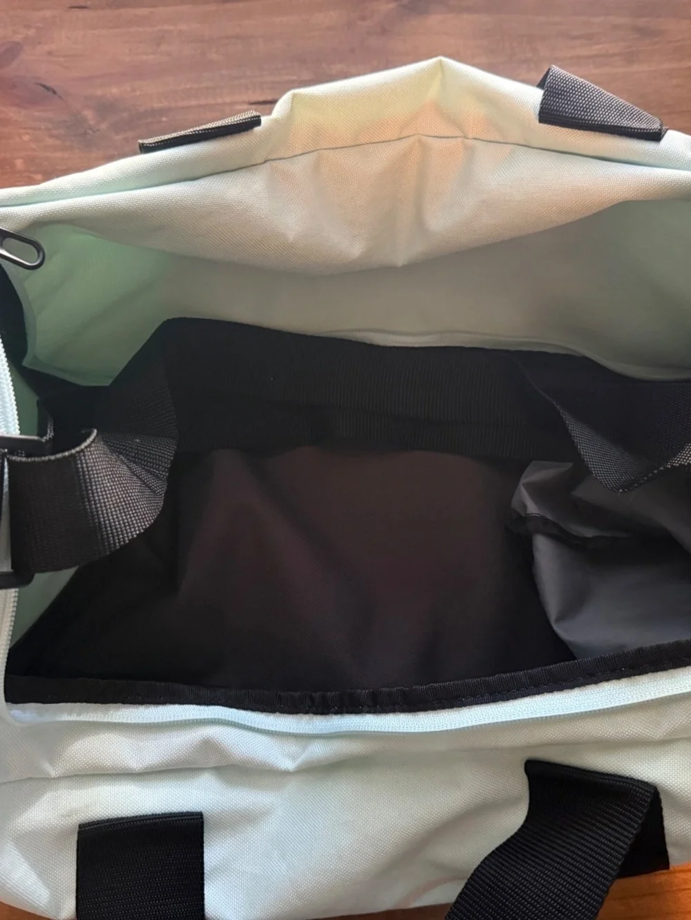 Nike Small Teal Duffel Bag with Black Handles